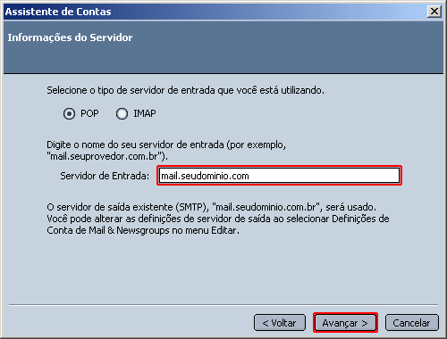 Configurao de email no Netscape