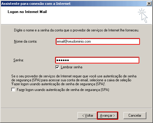 Configurao de e-mail em Outlook Express